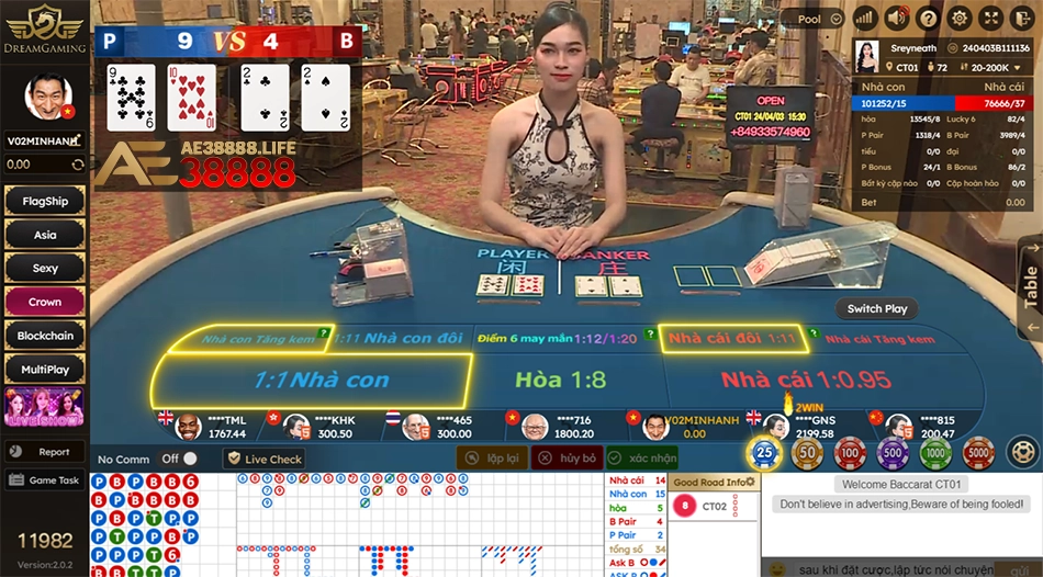 những Công nghệ hiện đại đầu tư tại Live Casino AE38888